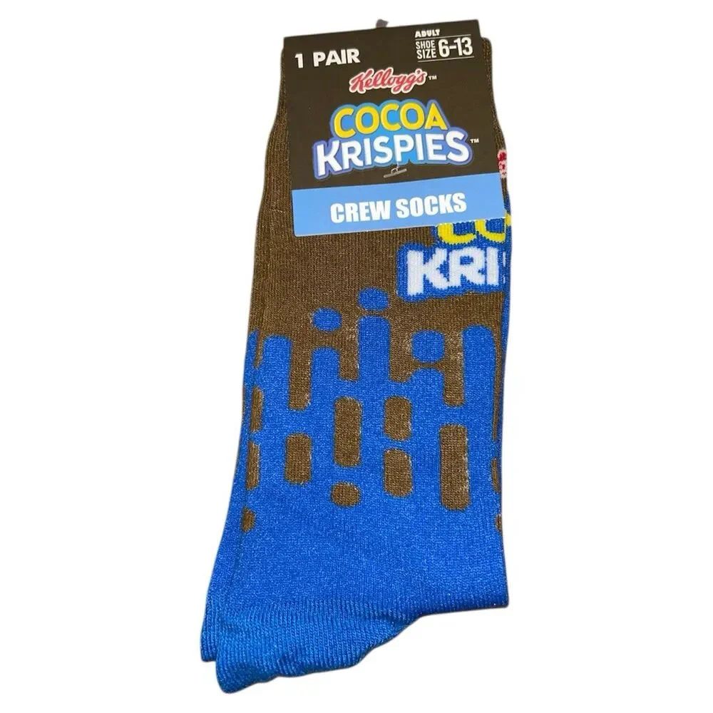 4x Rice Krispies Novelty Crew Socks Adult Set Size 6-13